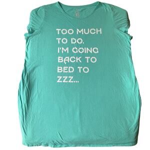 Secret Treasures Women Sleepwear Dress size 2X/3X (20w-24w) Im Back To Bed Green